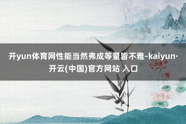 开yun体育网性能当然弗成等量皆不雅-kaiyun·开云(中国)官方网站 入口