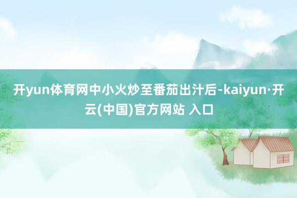 开yun体育网中小火炒至番茄出汁后-kaiyun·开云(中国)官方网站 入口