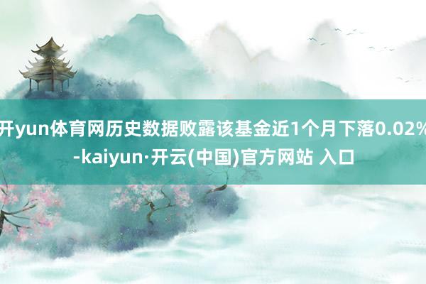 开yun体育网历史数据败露该基金近1个月下落0.02%-kaiyun·开云(中国)官方网站 入口
