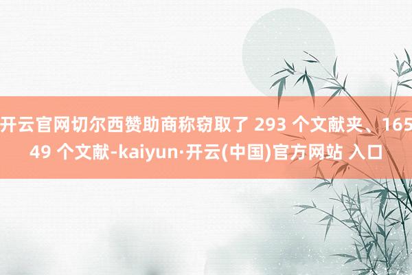 开云官网切尔西赞助商称窃取了 293 个文献夹、16549 个文献-kaiyun·开云(中国)官方网站 入口