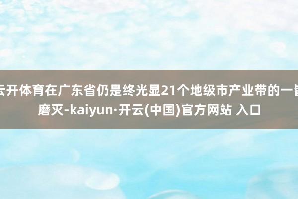 云开体育在广东省仍是终光显21个地级市产业带的一皆磨灭-kaiyun·开云(中国)官方网站 入口