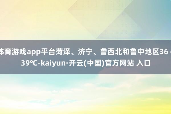 体育游戏app平台菏泽、济宁、鲁西北和鲁中地区36～39℃-kaiyun·开云(中国)官方网站 入口